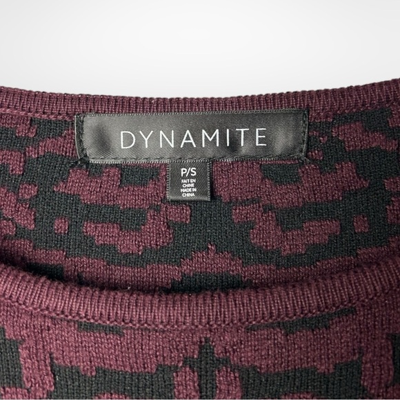 Dynamite Sleeveless Bodycon Wine Dress S - Picture 5 of 6